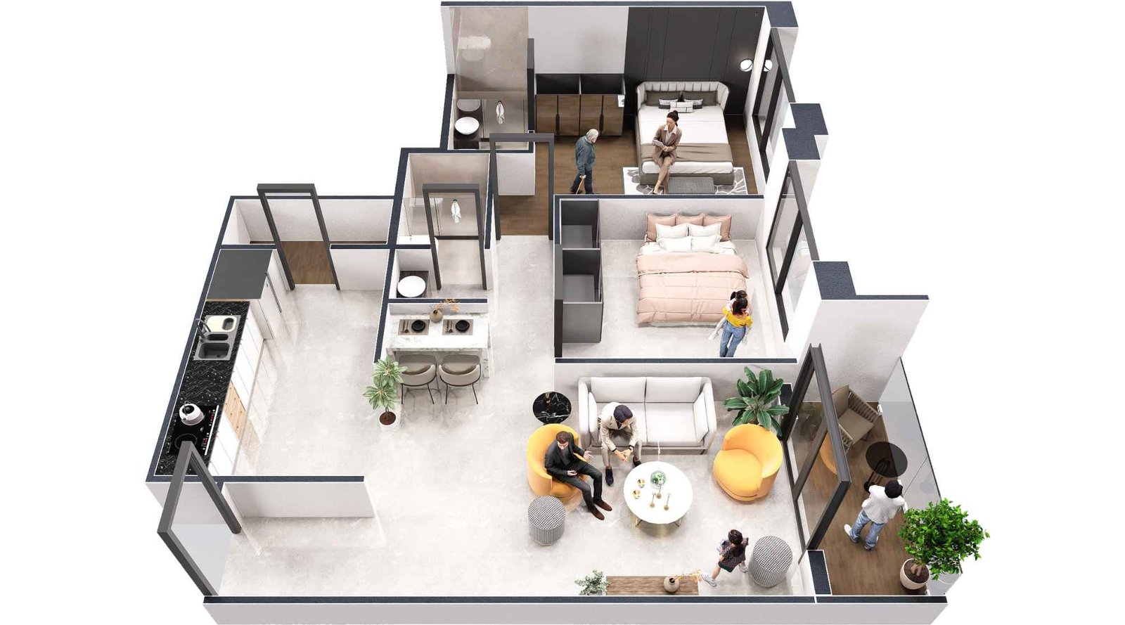 Akruti-Skyrise-2-BHK-Floor-plan