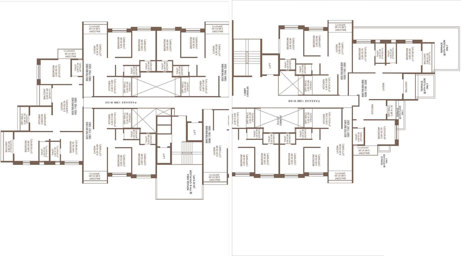 Akruti-Skyrise-Typical-Floor-Plan